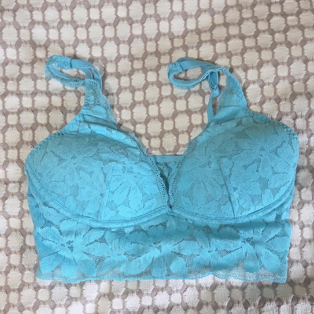 Lace Bralette in Light Blue